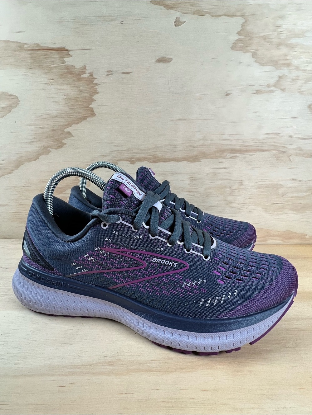 Brooks Glycerin 19 Shoes Womens Size 8.5 Gray Ombré Running Cushioned Sneakers